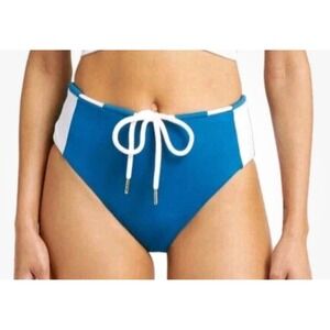 Robin Piccone Swim Bottoms Emma High Waist Bikini Size Medium Safire Rope NWOT